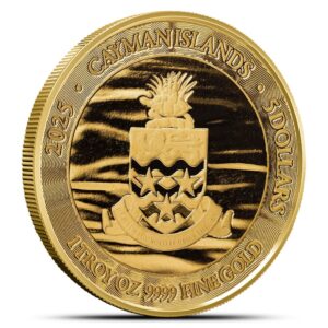2025 1 oz Cayman Islands Gold Sea Life Marlin Coin (Proof-Like)