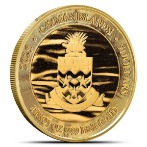 2025 1 oz Cayman Islands Gold Sea Life Stingray Coin (Proof-Like)