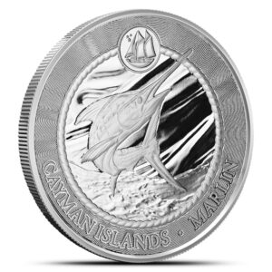 2025 1 oz Cayman Islands Silver Sea Life Marlin Coin (Alpha Strike, Proof-Like)