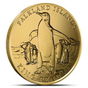 2025 1 oz Falkland Islands Gold King Penguin Coin (BU)