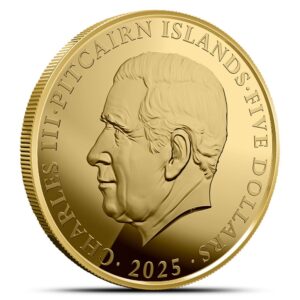 2025 1 oz Pitcairn Islands Gold Ocean Wonders Turtle Coin (BU)