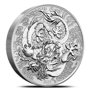 2025 10 oz Australian Silver Chinese Myths and Legends Dragon Coin (BU)