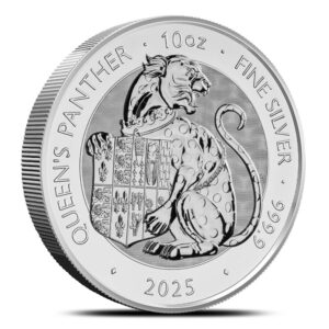 2025 10 oz British Silver Tudor Beasts The Queen’s Panther Coin (BU)