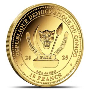 2025 1/2 Gram Proof Congo World’s Wildlife Gold The Lion Coin