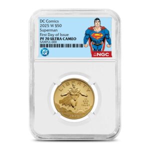 2025 1/2 oz Proof DC Comics Superman American Liberty Gold Coin NGC PF70 FDOI UCAM (Superman Label)