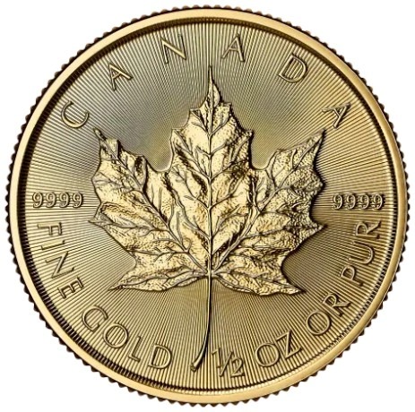 2025 1/2 oz Canadian Maple Leaf Gold