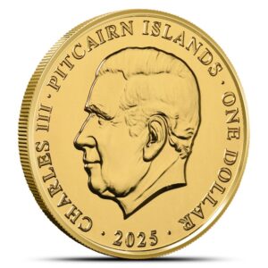 2025 1/4 oz Pitcairn Islands Gold Lunar Year of the Snake Coin (BU)