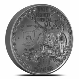 2025 2 oz Antique Colorized Cameroon Silver Baron Samedi Coin