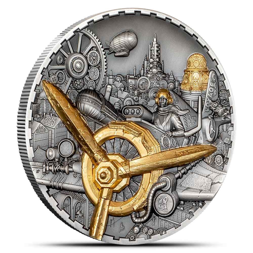 2025 3 oz Antique Cook Islands Silve