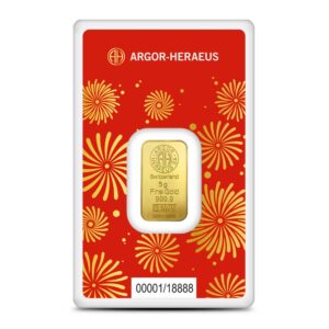 2025 5 Gram Argor Heraeus Lunar Snake Gold Bar (New w/ Assay)