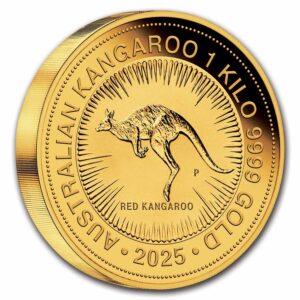 2025 1 kilo Australian Kangaroo Gold Coin (BU)