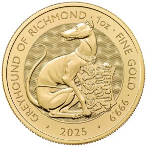 2025 1 oz Greyhound of Richmond Tudor Beasts Gold Coin