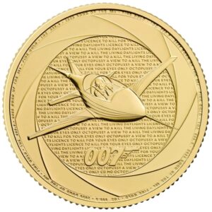 2025 1 oz Six Decades of 007 Bond of the 1980s Gold Coin