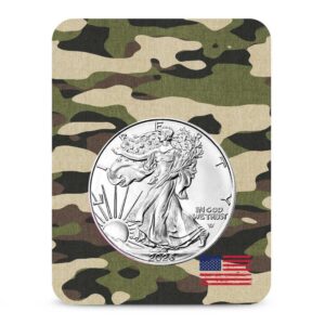 2026 1 oz American Silver Eagle Coin (BU, Camo Card)