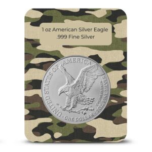 2026 1 oz American Silver Eagle Coin (BU, Camo Card)