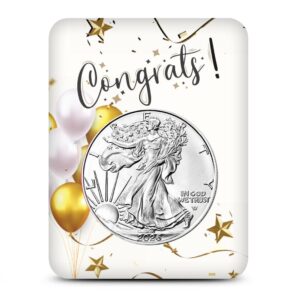 Buy 2026 1 oz American Silver Eagle Coin (BU, Congratulations Card)