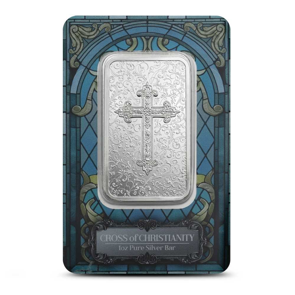 1 oz Niue Silver Christian Cross PAM