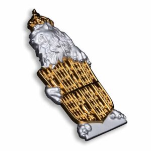 2026 2 oz Solomon Islands Tudor Lion Filigree Silver Coin (Proof-Like, Box + CoA)