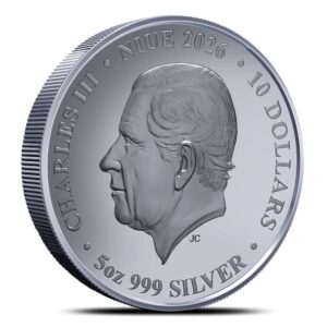 2026 5 oz Black Proof Niue Silver Honey Bee Coin (Box + CoA, Gold Plating)