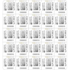 25 Gram PAMP Suisse Divisible Platinum Bar (25×1 w/Assay)