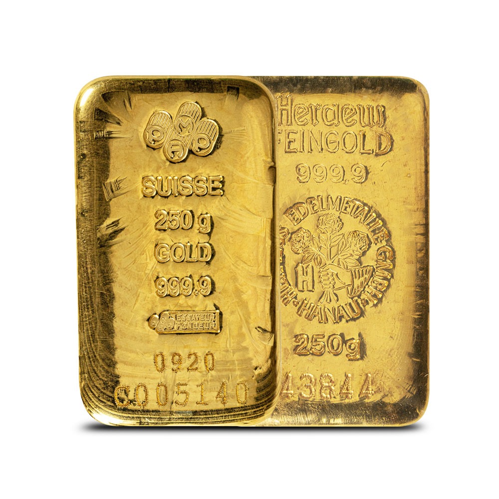 Buy 250 Gram Gold Bars