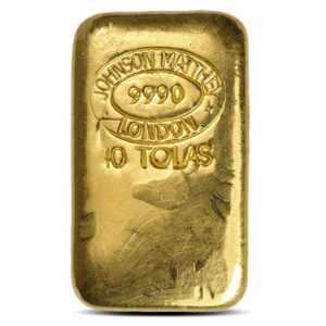 Buy 3.75 oz 10 Tolas Gold Bars (Varied Condition, Any Mint)