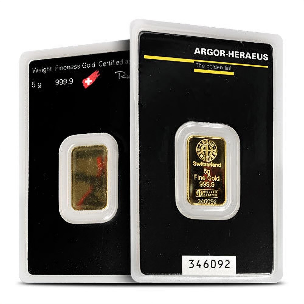 Buy 5 Gram Argor Heraeus Gold