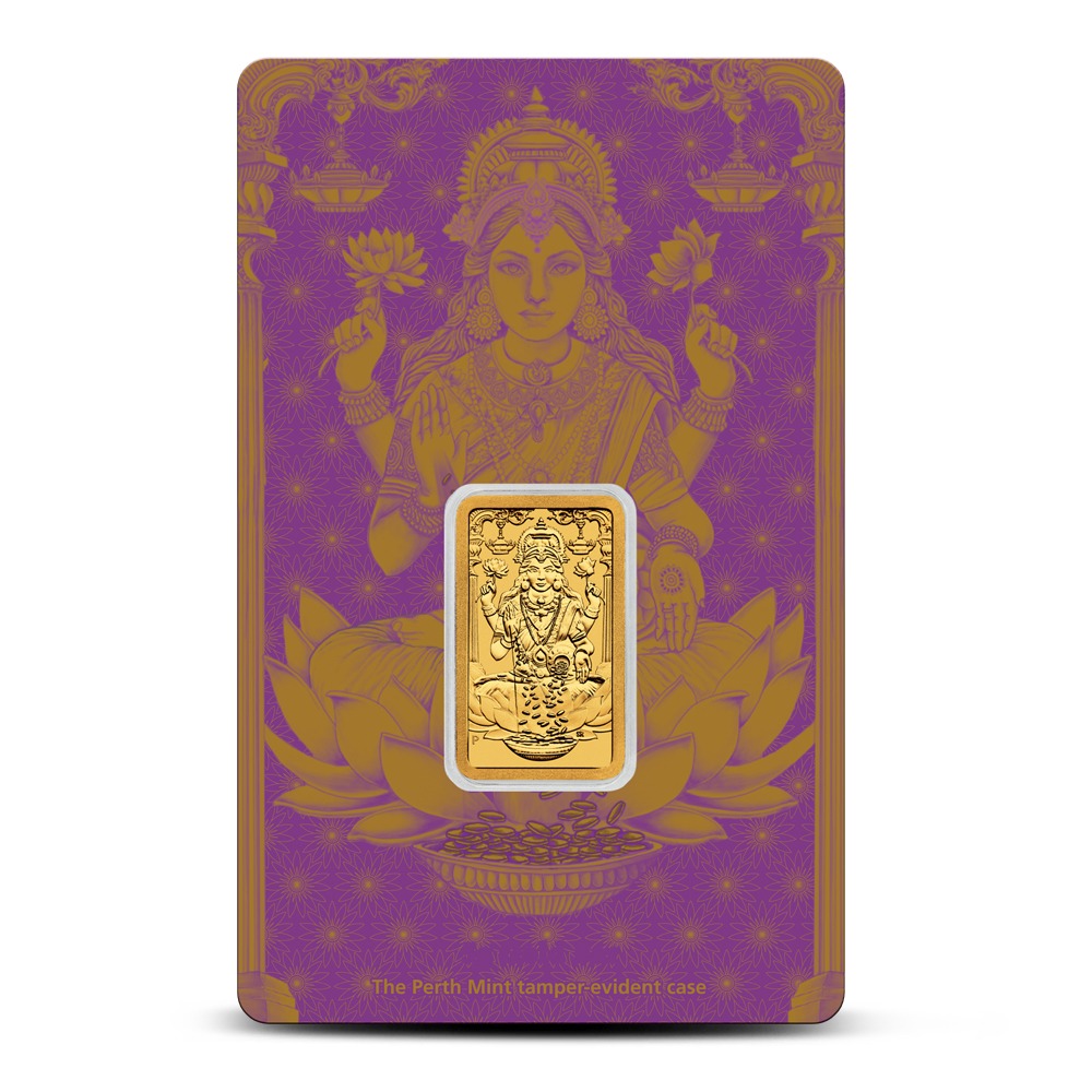 5 Gram Perth Mint Lakshmi Gold Bar