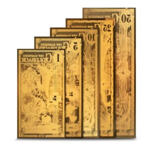 5 Piece New Hampshire Goldback Gold Note Set (Random Year, New)