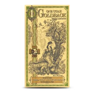 5 Piece Utah Goldback Gold Note Set (New)