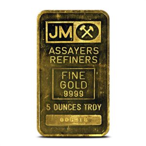 Buy 5 oz Johnson Matthey Gold Bar (Secondary Market)