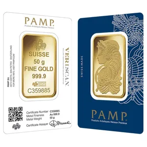 50 Gram PAMP Suisse Fortuna Veriscan Gold Bar (New, w/ Assay)
