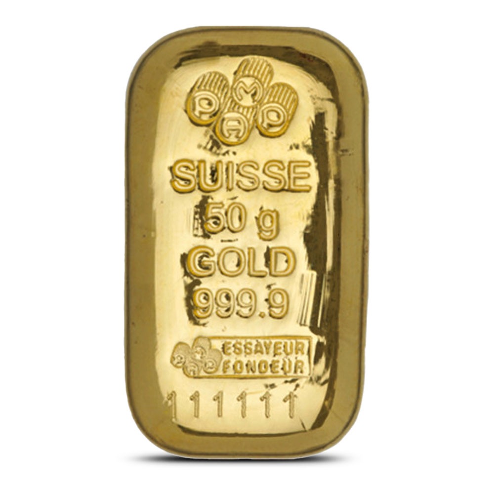 Buy 50 Gram PAMP Suisse Gold Bar
