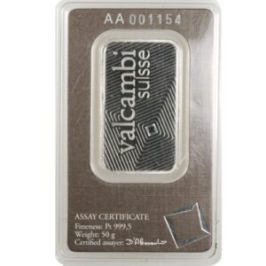 50 Gram Platinum Bar For Sale (Varied Condition)