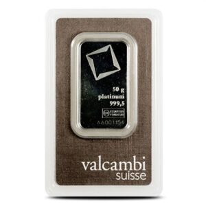 Buy 50 Gram Platinum Bars Online (Varied Condition, Any Mint)