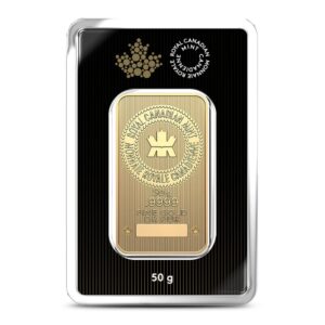 50 Gram (RCM) Royal Canadian Mint Gold Bar (New w/ Assay)