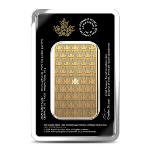 50 Gram (RCM) Royal Canadian Mint Gold Bar (New w/ Assay)