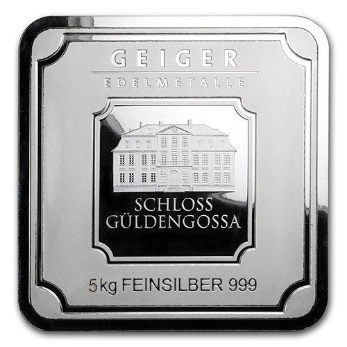 5000 Gram Geiger Square Silver Bar