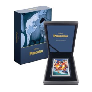2024 5 oz Proof Colorized Niue Silver Disney Movie Poster Pinocchio Coin (Box + CoA)