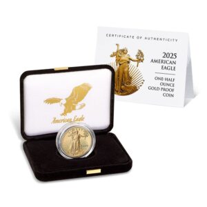 2025-W 1/2 oz Proof American Gold Eagle Coin (Box + CoA)