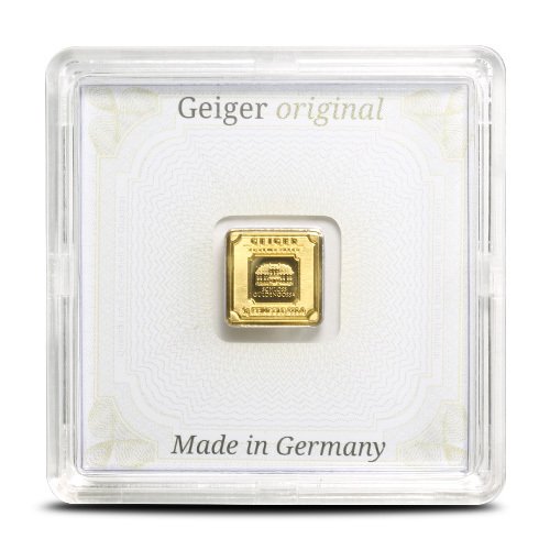 Buy 1 Gram Geiger Square Gold Bar