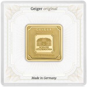 Buy 1 oz Geiger Square Gold Bar (New w/ Assay)