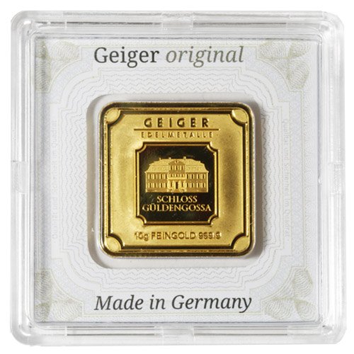 Buy 10 Gram Geiger Square Gold Bar