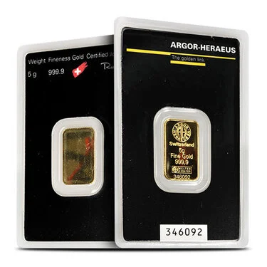 Buy 5 Gram Argor Heraeus Gold Ba