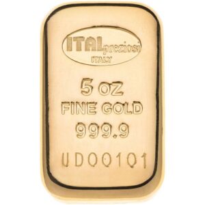 Buy 5 oz Italpreziosi Cast Gold Bar (New)