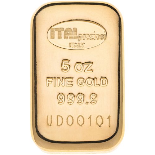Buy 5 oz Italpreziosi Cast Gold Bar