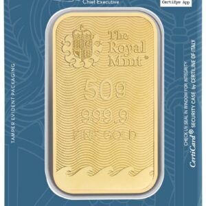 Buy 50 Gram Gold Britannia Minted Bar