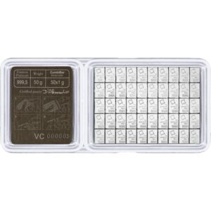 Buy 50 Gram Valcambi Palladium CombiBar (50x1g, w/ Assay)