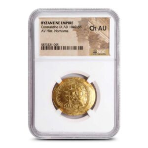 Buy Byzantine Empire Constantine IX,AD 1042-55 AV Hist. Nomisma NGC Ch AU