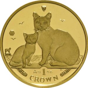 1 oz Isle of Man Crown Gold Coin Manx Cats